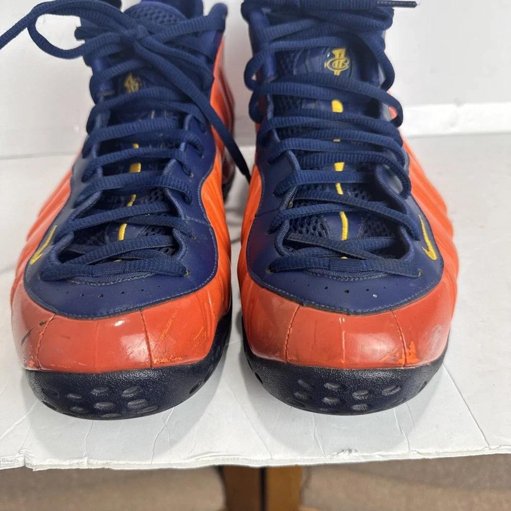 NIKE AIR FOAMPOSITE ONE BLUE VOID RUGGED‎ ORANGE CJ0303 400 SIZE 11 KNICKS
